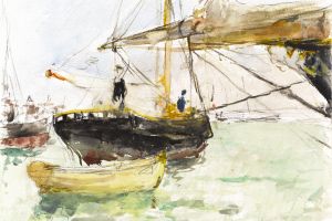 Aboard a yacht / Berthe Morisot